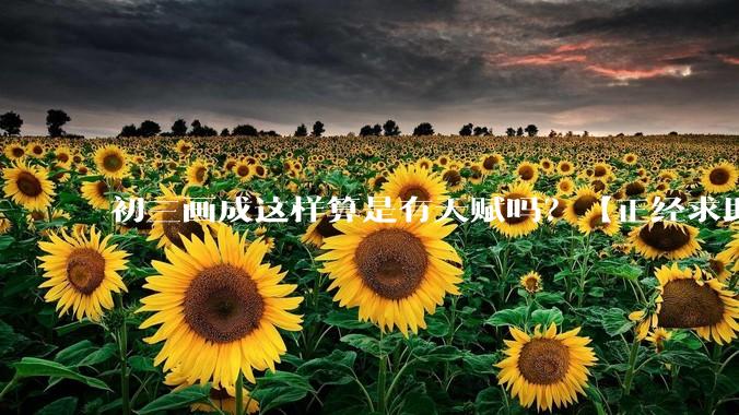初三画成这样算是有天赋吗？【正经求助】?